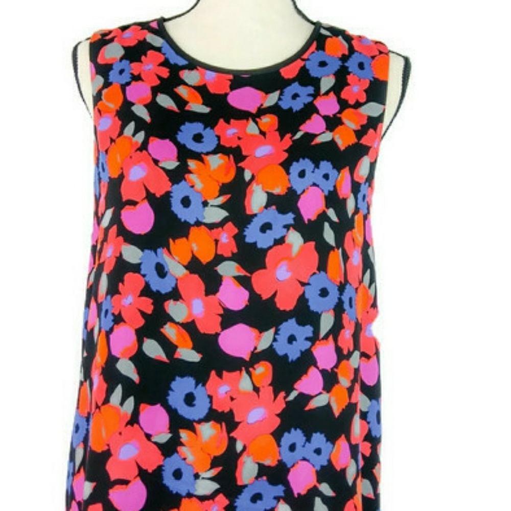 Dalia Womens Tunic Top Floral Size Small Petite